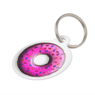 Pinky Donut mit bunten Sprinklen + Ihre Ideen Haustiermarke