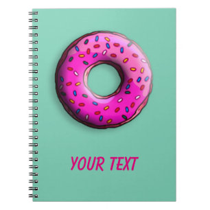 Pinky Donut mit bunten Sprinklen + Ihre Ideen Notizblock