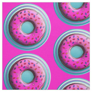 Pinky Donut mit bunten Sprinklen + Ihre Ideen Stoff