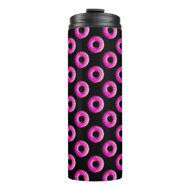 Pinky Donut mit bunten Sprinklen + Ihre Ideen Thermosbecher (Vorderseite)