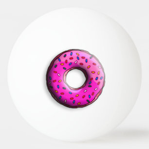 Pinky Donut mit bunten Sprinklen + Ihre Ideen Tischtennisball
