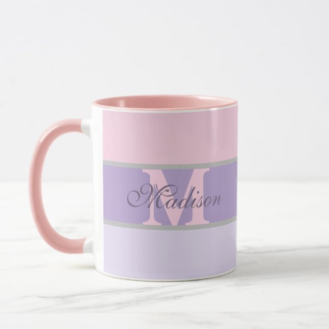 Pinky gürtelpastellfarben personalisiert tasse (Links)