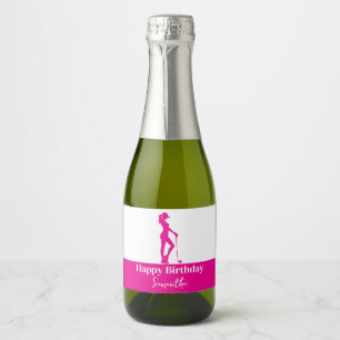 Pinky Lady Golfer Birthday Monogram