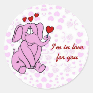 Pinky-Liebe Runder Aufkleber