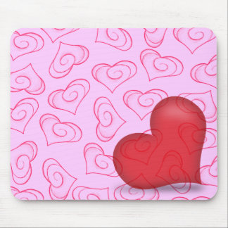 Pinky-Liebe (Semi-Transparentes Herz) Mousepad