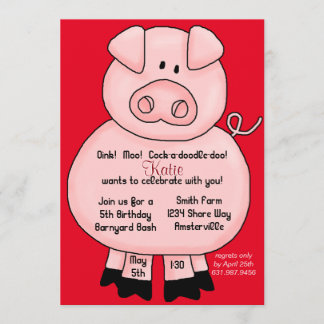 Pinky Pig - CYOC Einladung