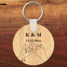 Pinky Promise Custom Couple Monogramm und Datum