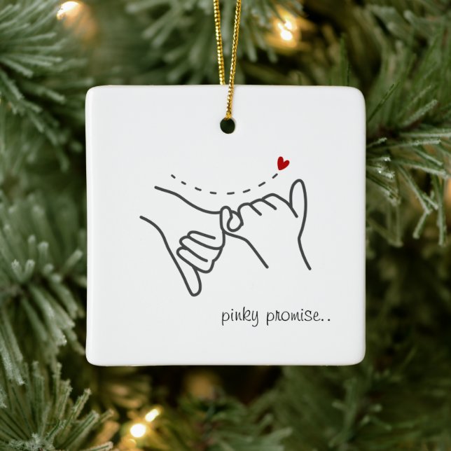 Pinky Promise Keramikornament (Baum)