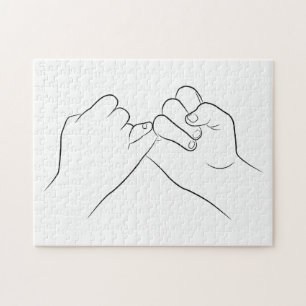 Pinky Promise Minimallinie Niedlich Einfache Moder