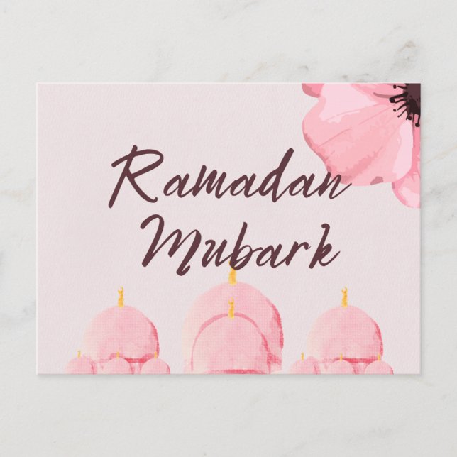 Pinky Ramadan-Karte Postkarte (Vorderseite)