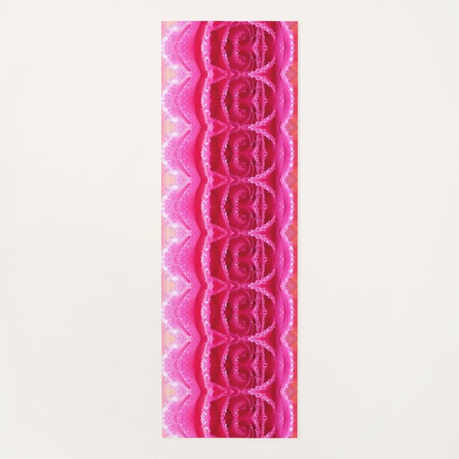Pinky Rosey Ikat 2 Yogamatte (Vorderseite)