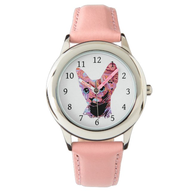 Pinky Sphynx Cat 683 Armbanduhr (Vorderseite)