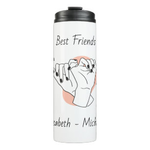 Pinky Swear mit dem Namen Personalisiert Best Frie Thermosbecher