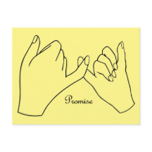 Pinky Swear Versprechen Postcard