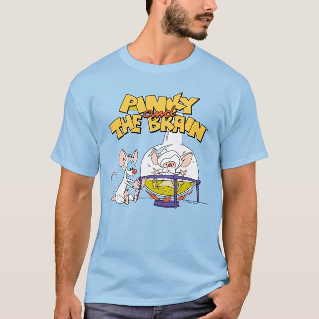 Pinky und das Gehirn | Laborforschung T-Shirt (Vorderseite)