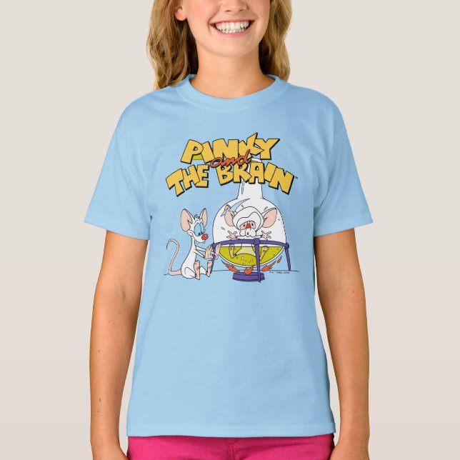 Pinky und das Gehirn | Laborforschung T-Shirt (Vorderseite)