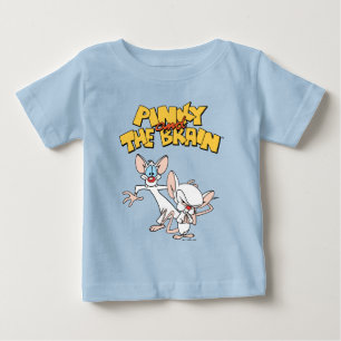 Pinky und das Gehirn Logo anzeigen Baby T-shirt