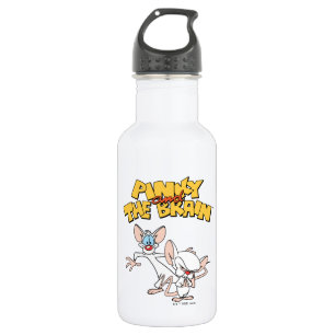 Pinky und das Gehirn   Logo anzeigen Edelstahlflasche
