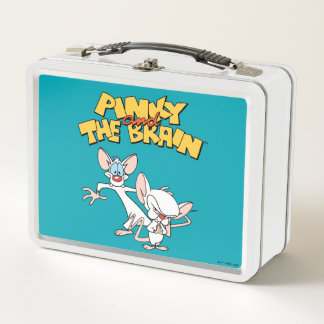 Pinky und das Gehirn | Logo anzeigen Metall Brotdose