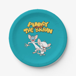 Pinky und das Gehirn   Logo anzeigen Pappteller