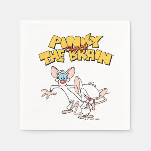 Pinky und das Gehirn   Logo anzeigen Serviette