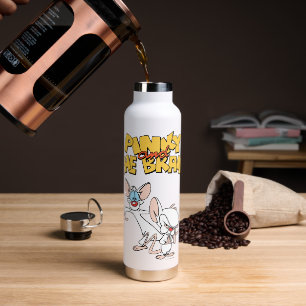 Pinky und das Gehirn   Logo anzeigen Trinkflasche
