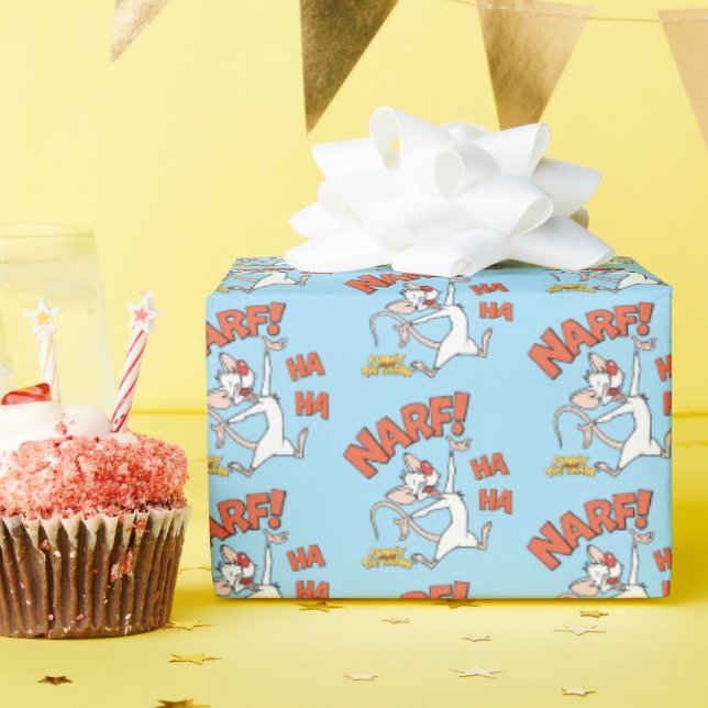 Pinky und das Gehirn | Pinky "Narf!" Geschenkpapier (Geburtstagsparty)