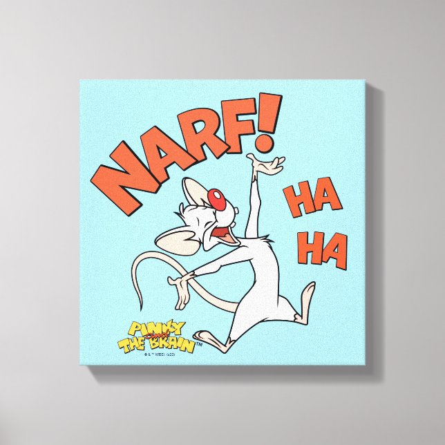 Pinky und das Gehirn | Pinky "Narf!" Leinwanddruck (Vorderseite)
