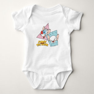 Pinky und das Gehirn   Retro-Zeichengrafiken Baby Strampler