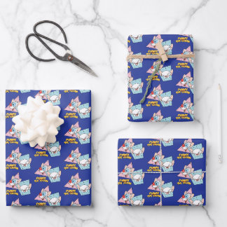 Pinky und das Gehirn | Retro-Zeichengrafiken Geschenkpapier Set