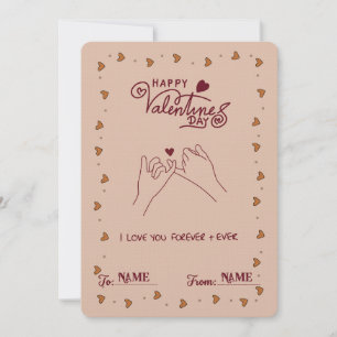 Pinky Versprechen Ewige Liebe Valentinstag Grüße Feiertagskarte