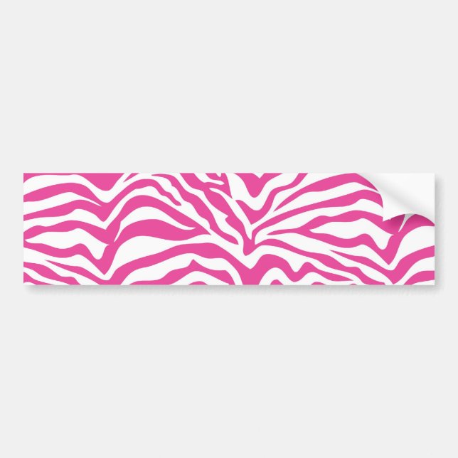 Pinkzebra-Druck-wildes Tier Stripes Neuheit Autoaufkleber (Vorne)