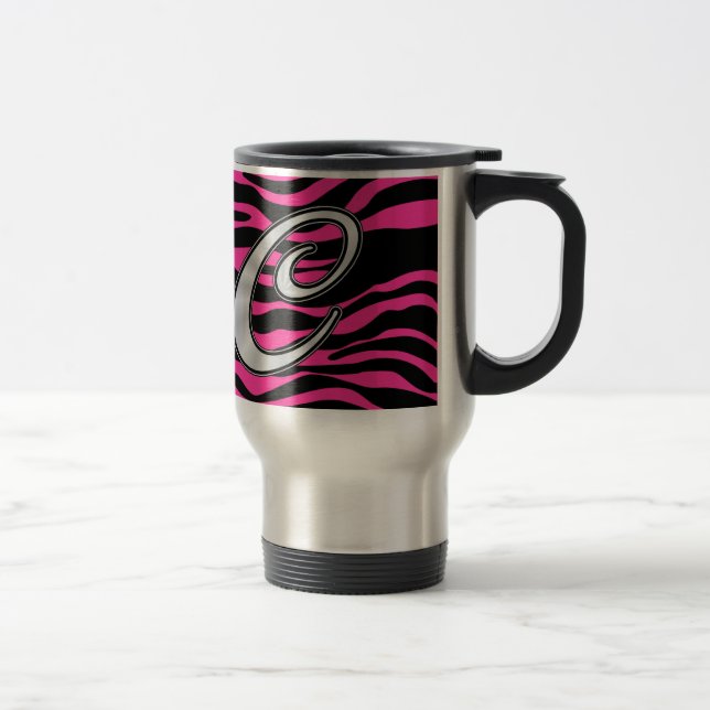 PINKzebra-SILBER C Reisebecher (Rechts)