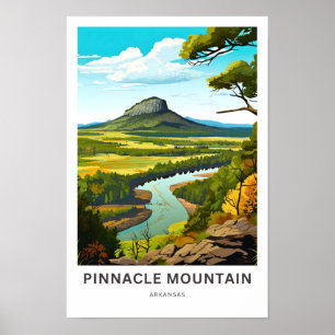 Pinnacle Mountain Arkansas Travel Print Poster