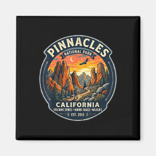 Pinnacles Nationalpark Kalifornien Retro-Wandern Magnet