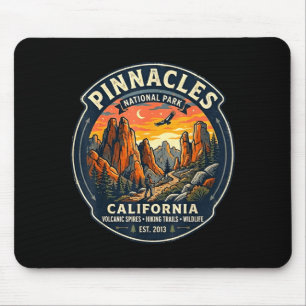 Pinnacles-Nationalpark Kalifornien Retro-Wandern Mousepad