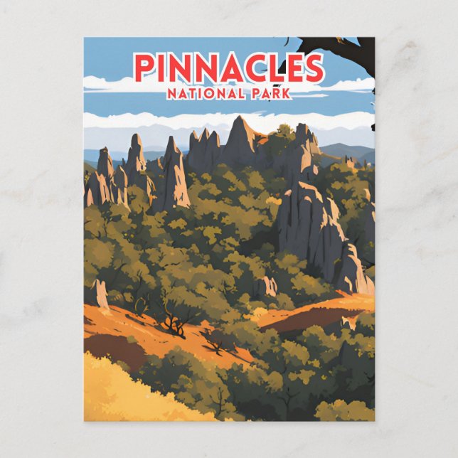 Pinnacles Nationalpark Poster Postkarte (Vorderseite)