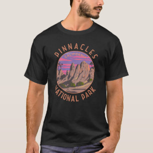 Pinnacles Nationalpark Retro Distressed Circle T-Shirt