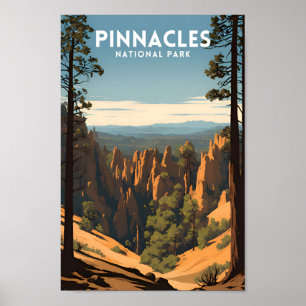 Pinnacles Nationalpark Vintag Poster