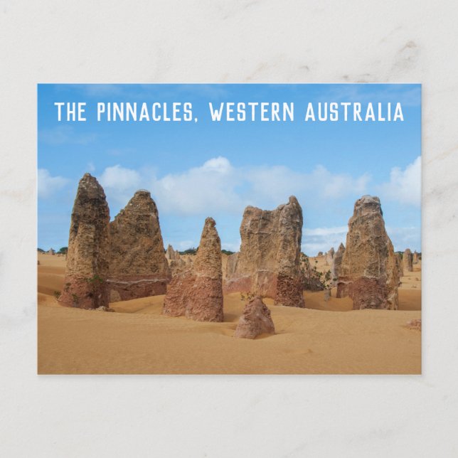 Pinnacles Western Australien Landschaft Postkarte (Vorderseite)