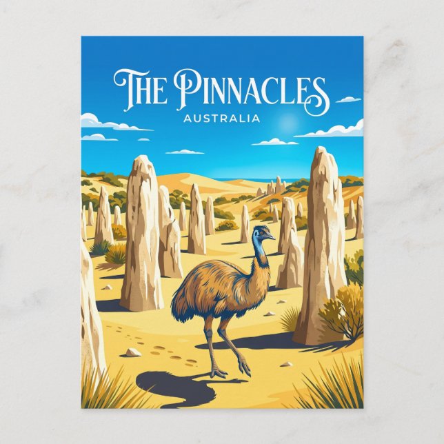 Pinnacles-Wüste Australien Postkarte (Vorderseite)