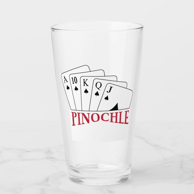 Pinochelkarten Glas (Vorderseite)