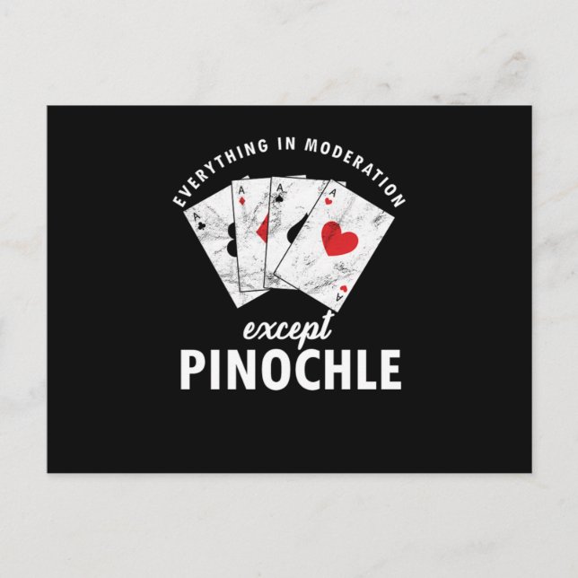 Pinochle Binocle Penuchle Cards Game Gift Postkarte (Vorderseite)