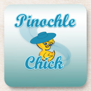 Pinochle Chick Getränkeuntersetzer