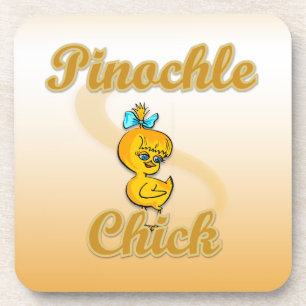 Pinochle Chick Getränkeuntersetzer