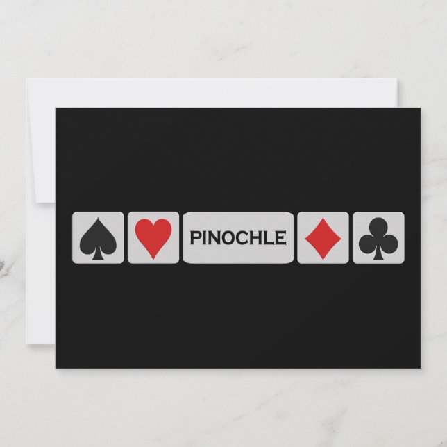 Pinochle-Einladung - anpassen Einladung (Vorderseite)