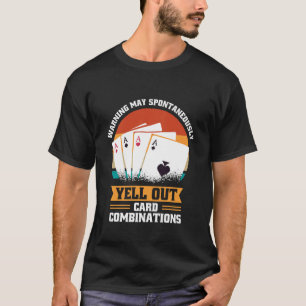 Pinochle-Melding-Kartenspiel - Spaß-T-Shirt-Trick- T-Shirt