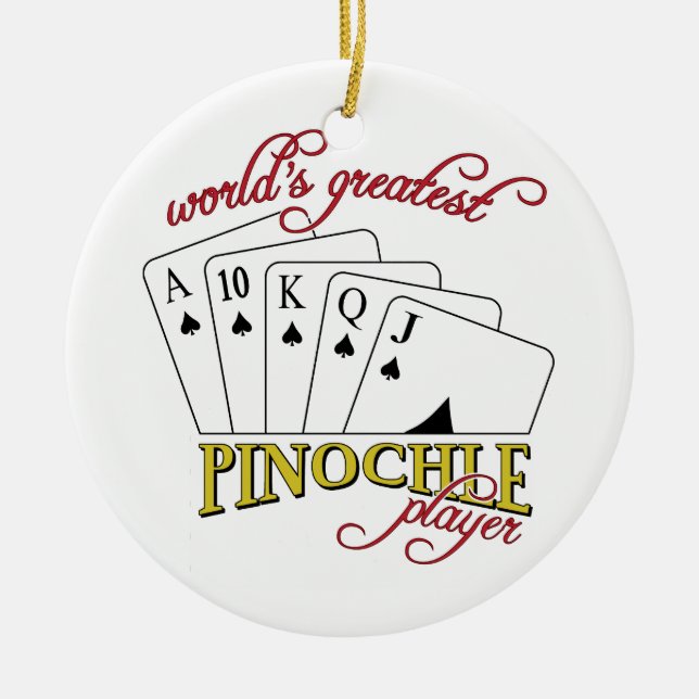 Pinochle Player Keramik Ornament (Vorne)