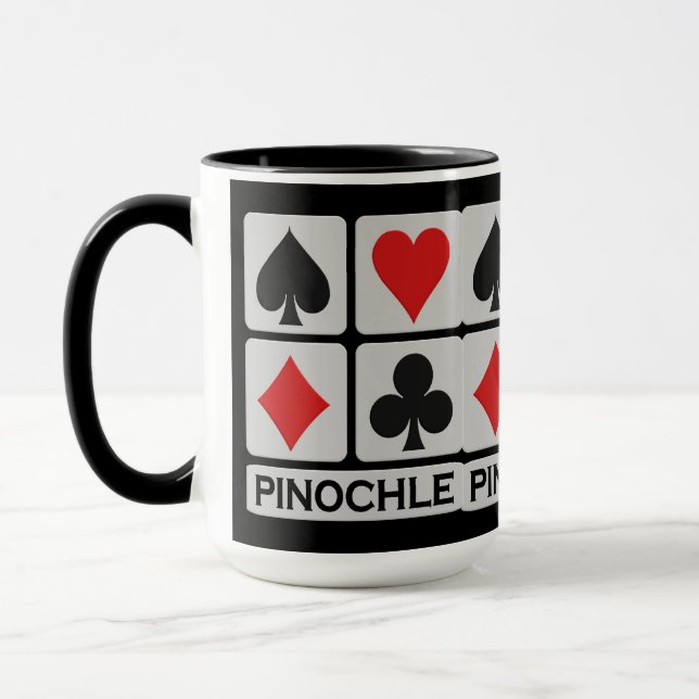 Pinochle-Spieler-Tasse - wählen Sie Art u. Farbe Tasse (Links)