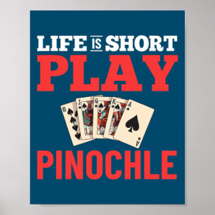 Pinochle Spielregeln Karten Doppeldeck Punkte Poster